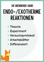 Vorschau - Arbeitsblätter - Die Schlange des Pharao - Endotherme Exotherme Reaktion Theorie, Protokoll, Arbeitsblätter, Differenziert - Deckblatt