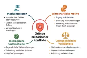 Vorschau - Arbeitsblätter - Lernposter + Arbeitsblatt "Die vielen Gründe militärischer Konflikte" + interaktive Lösung & MP3 + Mindmap - Seite 3