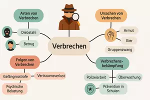 Vorschau - Arbeitsblätter - Lernposter + Arbeitsblätter zum Thema "Verbrechen" (Lückentext, Hörverstehen) + Lösung & MP3 + Mindmap + Infografik - Seite 3