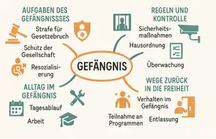 Vorschau - Arbeitsblätter - Lernposter + Arbeitsblätter zum Thema "Gefängnis" + Lösung & MP3 + Mindmap + Infografik - Seite 3