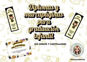 Vista previa - Decoración del aula - MARCAPAGINAS Y DIPLOMA PARA GRADUACIÓN INFANTIL - Portada