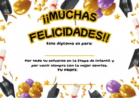 Vista previa - Decoración del aula - MARCAPAGINAS Y DIPLOMA PARA GRADUACIÓN INFANTIL - página 1