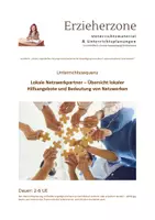 Vorschau - Stundenentwürfe - lokale Netzwerkpartner – Übersicht lokaler Hilfsangebote und Bedeutung von Netzwerken, Netzwerkarte, Netzwerkdiagramm, Lernfeld 6: „Kinder, Jugendliche und junge Erwachsene bei der Bewältigung besonderer Lebenssituationen unterstützen“ - Deckblatt