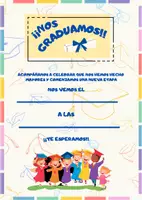 Vista previa - Tarjetas / Manipulativos - INVITACIONES PARA GRADUACIÓN INFANTIL - página 1