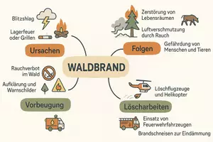 Vorschau - Arbeitsblätter - Lernposter + Arbeitsblätter zum Thema "Waldbrand" + Lösung & MP3 + Mindmap + Infografik - Seite 3