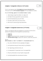 Vorschau - Arbeitsblätter - Klassenarbeit Thema Satzglieder Deutsch (inkl.Lösungen) - Seite 2