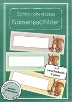 Vorschau - Anderer Materialtyp - Eichhörnchenklasse - Namensschilder (editierbar) - Deckblatt