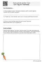 Vorschau - Arbeitsblätter - Anna und die wilden Tiere - Ein Tag im Tierhotel - Quizfragen inkl. QR-Code - Seite 3