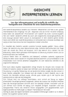 Vorschau - Arbeitsblätter - Lyrikmaterial Gedichte und Balladen - Seite 1