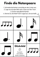 Vorschau - Spiele - Rhythmusspiel: Finde die Noten- und Pausenpaare (Vorlagen) - Seite 1