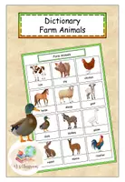 Vorschau - Arbeitsblätter - Dictionary Farm Animals - Deckblatt
