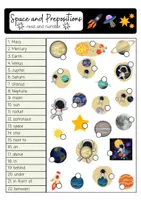 Vorschau - Arbeitsblätter - Prepositions/Planets - Arbeitsblätter (CLIL) - Seite 1