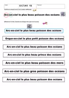 Aperçu - Fiches - arc en ciel exercices sur le titre - Page de couverture