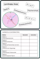 Vorschau - Arbeitsblätter - Lerntheke: Kreis (Umfang, Flächeninhalt, Kreisausschnitt, Zusammengesetzte Figuren) - Deckblatt