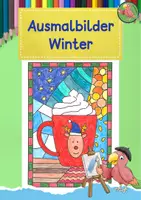 Vorschau - Arbeitsblätter - Kunst Winter, Ausmalbilder, Grundschule - Deckblatt