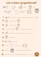 Vorschau - Arbeitsblätter - A recipe to bake Gingerbread Men - Seite 1