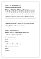 Vorschau - Klassenarbeiten - Klassenarbeit zum Thema: Natürliche Zahlen und Diagramme (Klasse 4/5) - Seite 1
