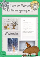 Vorschau - Stundenentwürfe - Tiere im Winter Unterrichtsreihe Materialpaket Eichhörnchen Igel Vögel Frosch - Seite 1