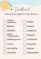 Vorschau - Arbeitsblätter - Material vergessen - Fahrplan zum Tasche packen plus Packliste - Seite 1