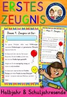 Vorschau - Fördermaterial/Inklusion - Das erste Zeugnis Klasse 1 zum Halbjahr & Schuljahresende - Deckblatt