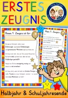 Vorschau - Fördermaterial/Inklusion - Das erste Zeugnis 1. Klasse Halbjahr & Schuljahresende - Deckblatt
