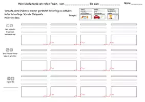 Vorschau - Arbeitsblätter - Wochenende-Erzähl-ABs (roter Faden und frei, inkl. Würfelzahlen) - Seite 2