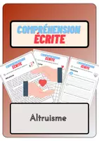 Aperçu - Feuilles d'exercices - Compréhension écrite – Altruisme + corrigés - Page de couverture