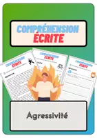 Aperçu - Feuilles d'exercices - Compréhension écrite – Agressivité + corrigés - Page de couverture