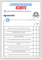 Aperçu - Feuilles d'exercices - Compréhension écrite – Agressivité + corrigés - Page 2