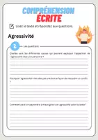 Aperçu - Feuilles d'exercices - Compréhension écrite – Agressivité + corrigés - Page 3