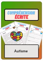Aperçu - Feuilles d'exercices - Compréhension écrite – Autisme + corrigés - Page de couverture