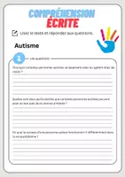 Aperçu - Feuilles d'exercices - Compréhension écrite – Autisme + corrigés - Page 3