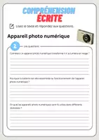 Aperçu - Feuilles d'exercices - Compréhension écrite – Appareil photo numérique + corrigés - Page 3