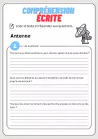 Aperçu - Feuilles d'exercices - Compréhension écrite – Antenne + corrigés - Page 3