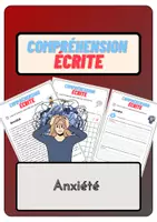 Aperçu - Feuilles d'exercices - Compréhension écrite – Anxiété + corrigés - Page de couverture