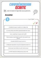 Aperçu - Feuilles d'exercices - Compréhension écrite – Anxiété + corrigés - Page 2