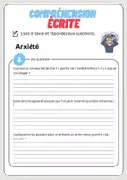 Aperçu - Feuilles d'exercices - Compréhension écrite – Anxiété + corrigés - Page 3