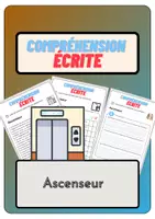 Aperçu - Feuilles d'exercices - Compréhension écrite – Ascenseur + corrigés - Page de couverture