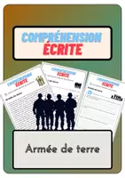 Aperçu - Feuilles d'exercices - Compréhension écrite – Armée de terre + corrigés - Page de couverture