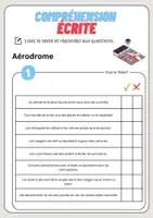 Aperçu - Feuilles d'exercices - Compréhension écrite – Aérodrome + corrigés - Page 2