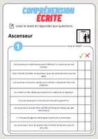 Aperçu - Feuilles d'exercices - Compréhension écrite – Ascenseur + corrigés - Page 2