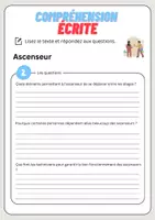 Aperçu - Feuilles d'exercices - Compréhension écrite – Ascenseur + corrigés - Page 3