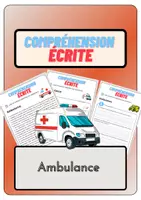 Aperçu - Feuilles d'exercices - Compréhension écrite – Ambulance + corrigés - Page de couverture