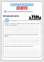 Aperçu - Feuilles d'exercices - Compréhension écrite – Armée de terre + corrigés - Page 3