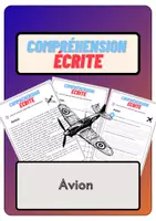 Aperçu - Feuilles d'exercices - Compréhension écrite – Avion + corrigés - Page de couverture