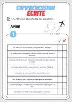 Aperçu - Feuilles d'exercices - Compréhension écrite – Avion + corrigés - Page 2