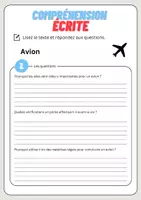 Aperçu - Feuilles d'exercices - Compréhension écrite – Avion + corrigés - Page 3