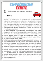 Aperçu - Feuilles d'exercices - Compréhension écrite – Auto + corrigés - Page 1