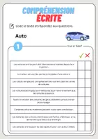 Aperçu - Feuilles d'exercices - Compréhension écrite – Auto + corrigés - Page 2