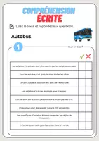Aperçu - Feuilles d'exercices - Compréhension écrite – Autobus + corrigés - Page 2